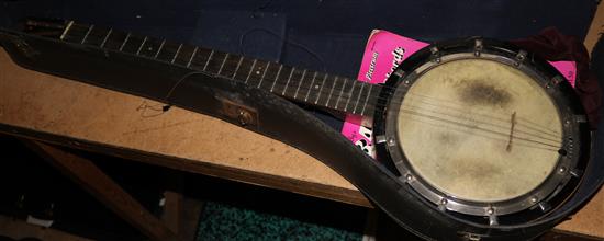 Banjo in case